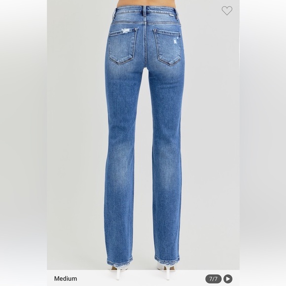 Risen High Rise Tummy Control Straight Leg jeans NWT - Picture 4 of 4